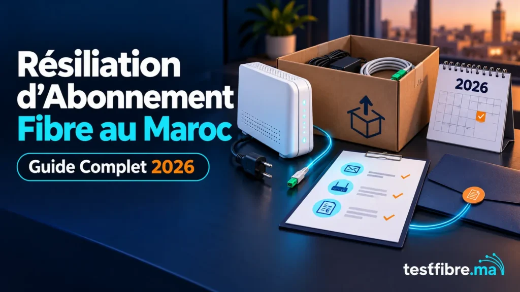 Résiliation d’un abonnement Fibre au Maroc avec routeur à restituer et checklist des démarches